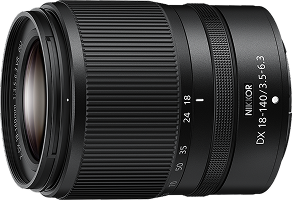 NIKKOR Z DX 18-140mm f/3.5-6.3 VRレンズ写真